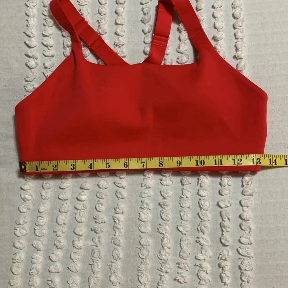 Lululemon Ultralu Square-neck Workout Bra Medium Support Size 8 Vibrant Color